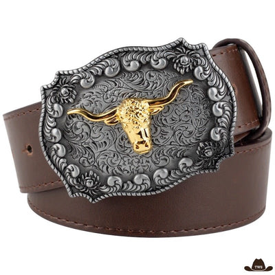 Ceinture Boucle Dorée Cowboy