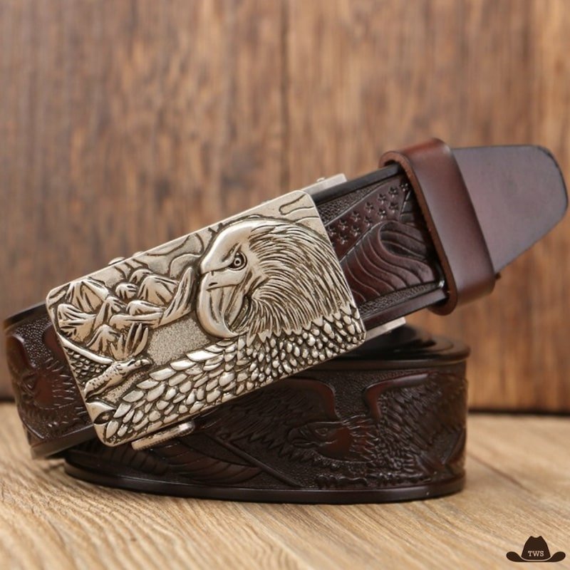 Ceinture Boucle Western Cuir