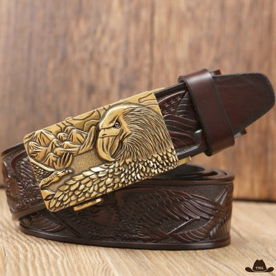 Ceinture Boucle Western Cuir