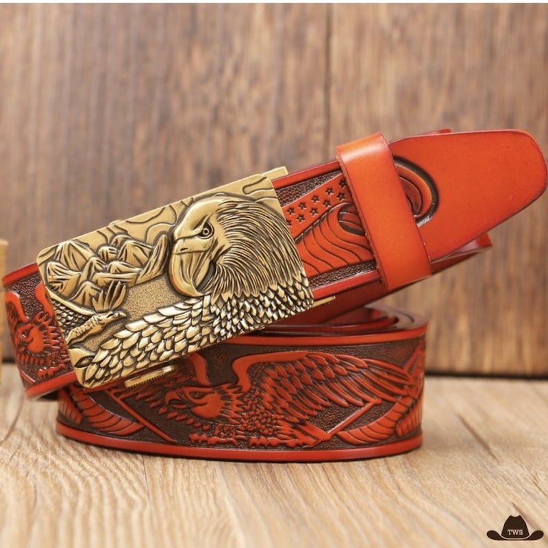 Ceinture Boucle Western Cuir