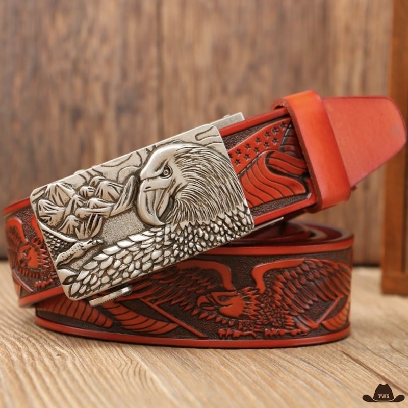 Ceinture Boucle Western Cuir