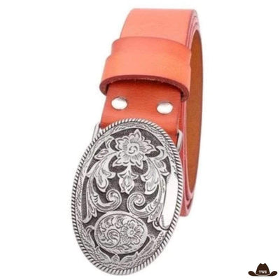 Ceinture Cuir Boucle Western