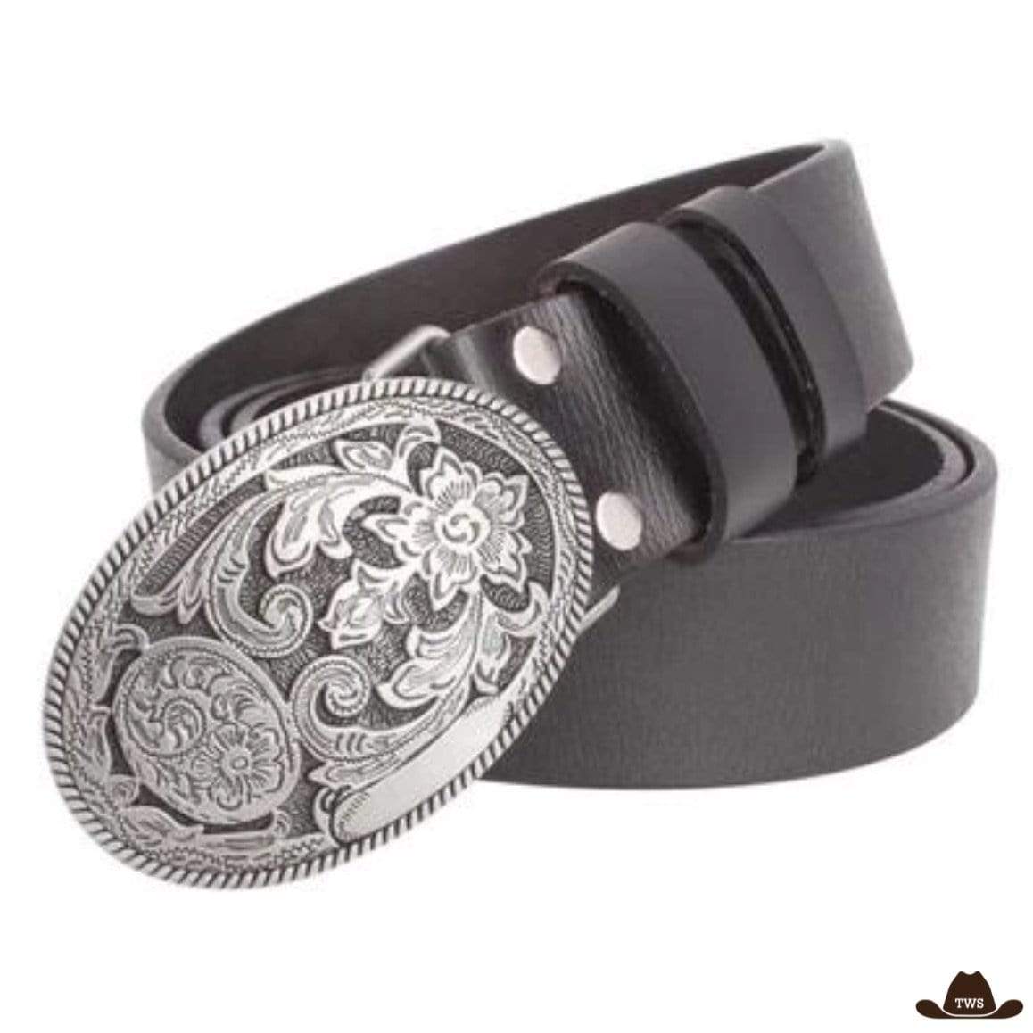 Ceinture Cuir Boucle Western