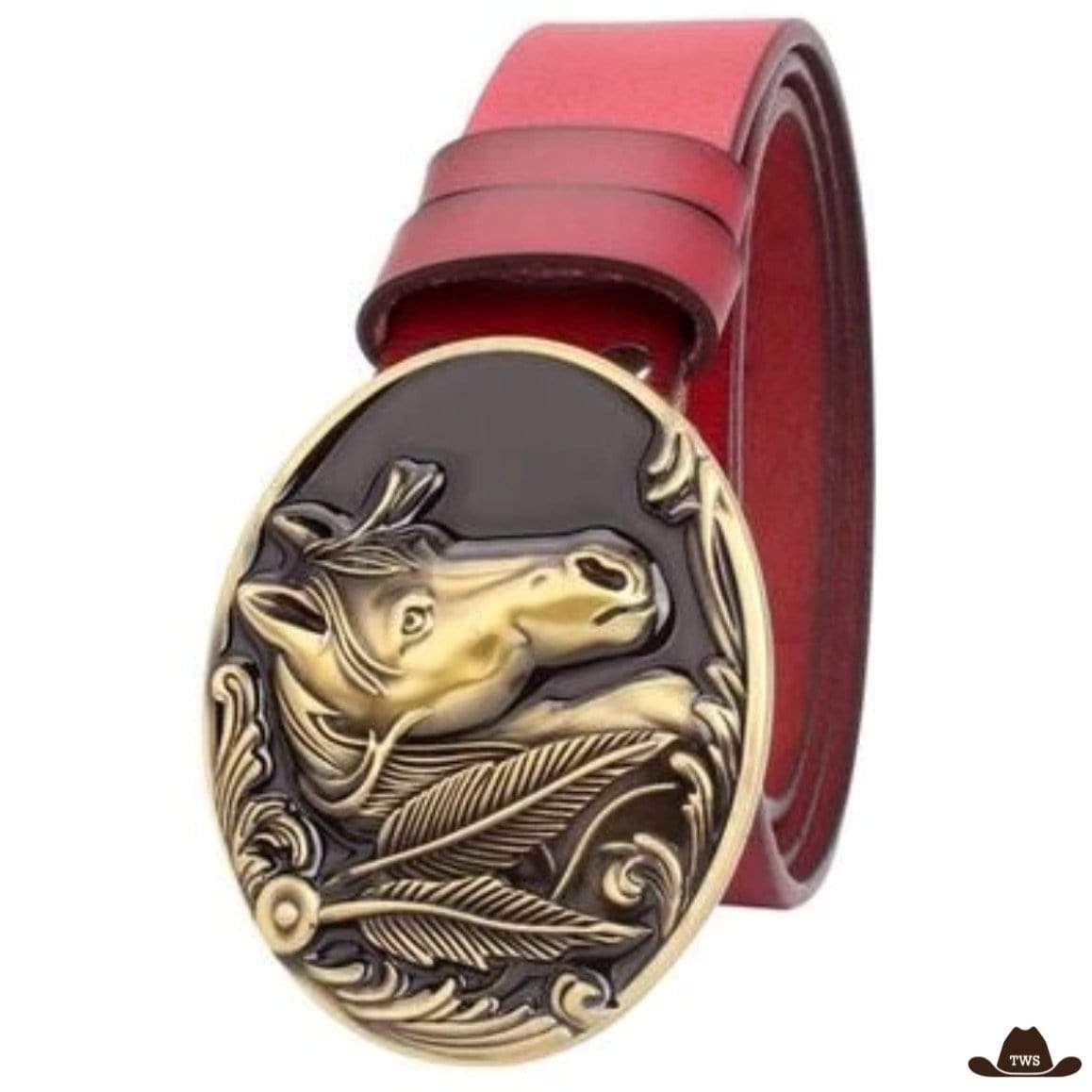 Ceinture Cuir Motif Cheval