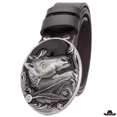 Ceinture Cuir Motif Cheval