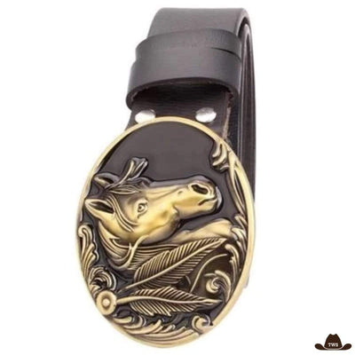 Ceinture Cuir Motif Cheval