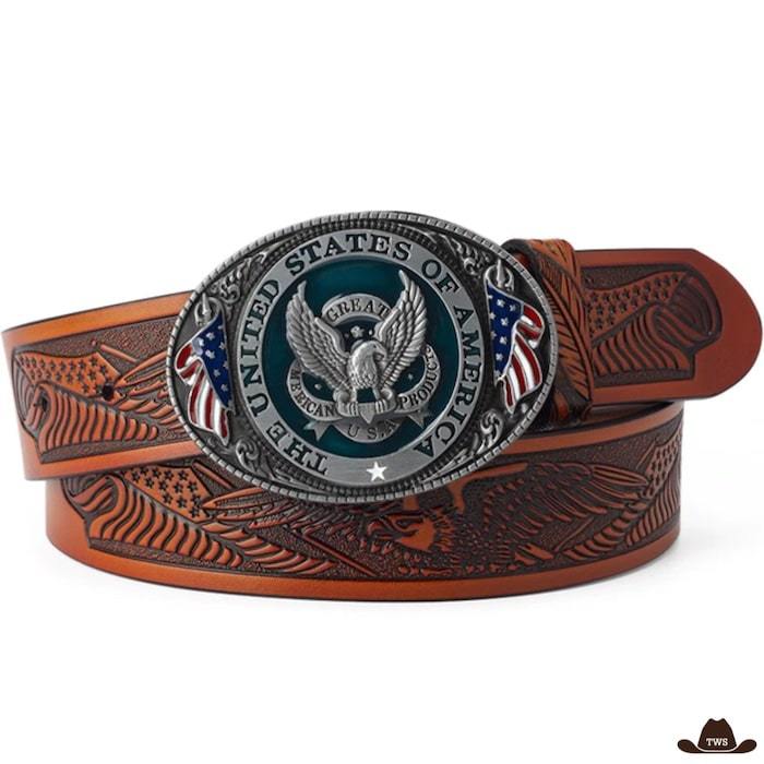 Ceinture Cuir Homme Style Western