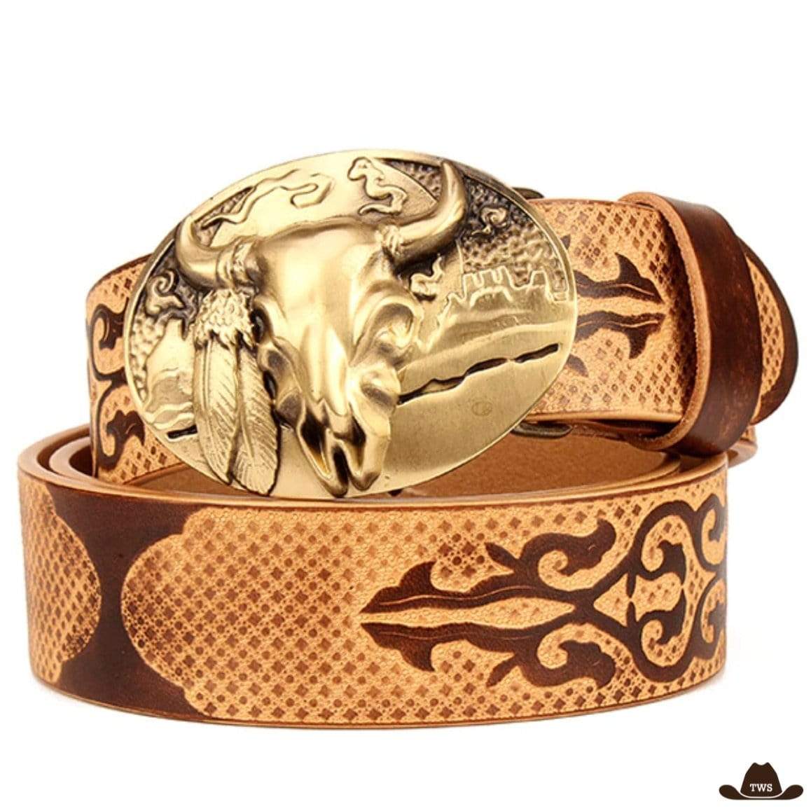 Ceinture de Cowboy Homme en Cuir