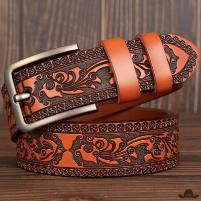 Ceinture en Cuir Style Western