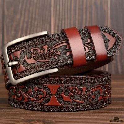 Ceinture en Cuir Style Western