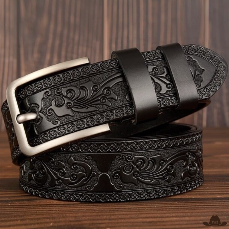 Ceinture en Cuir Style Western