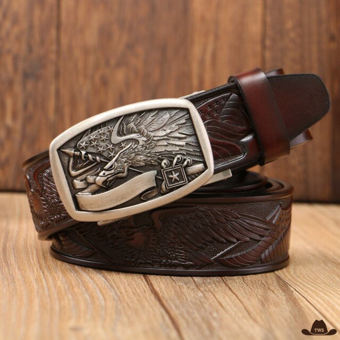 Ceinture Homme Gravée Cowboy