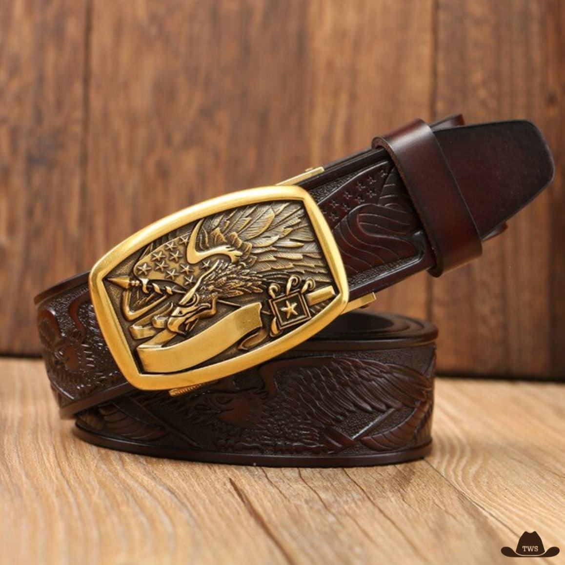 Ceinture Homme Gravée Cowboy