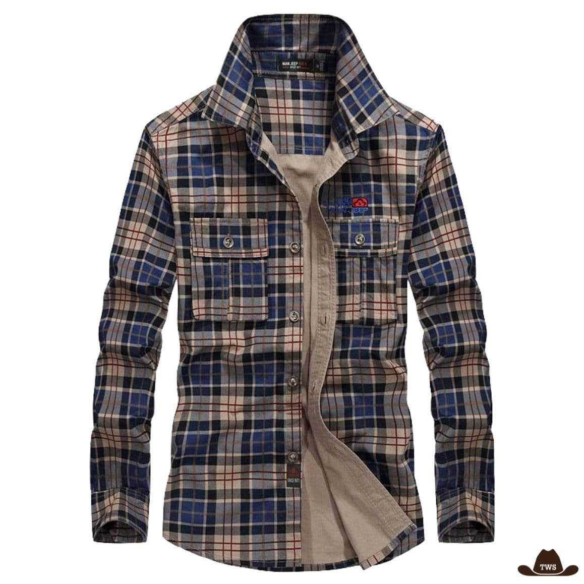 Chemise Cowboy Carreaux Fondus pour Homme