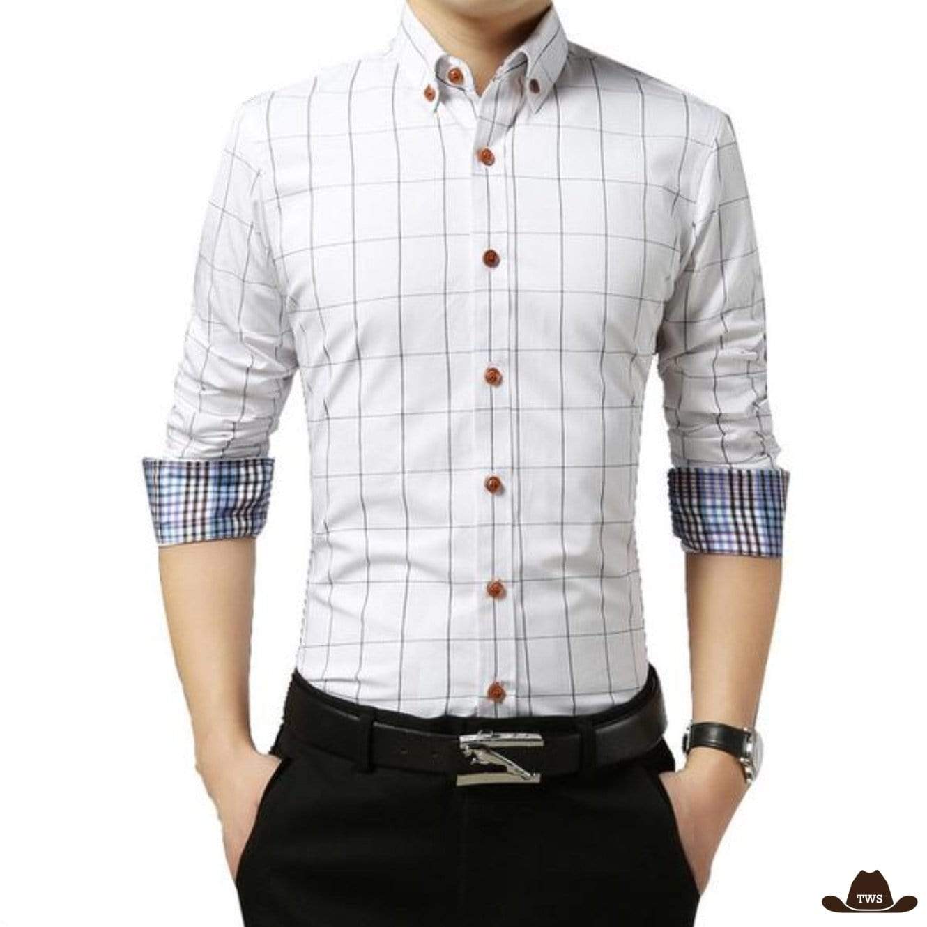 Chemise de Western Blanche Homme