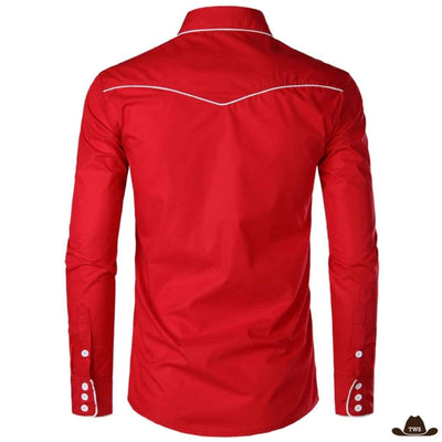 Chemise Rouge Western