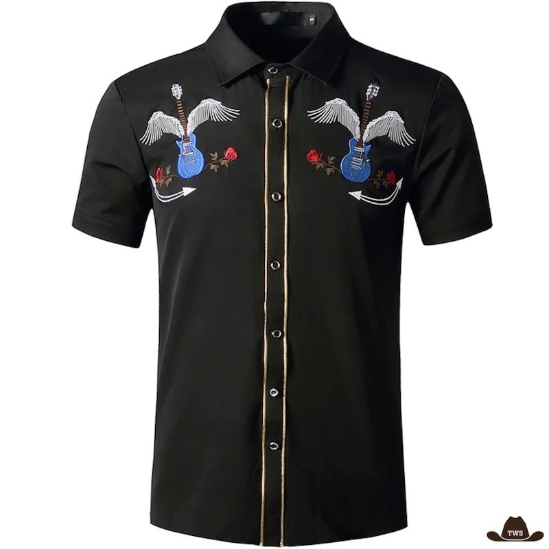 Chemise Western Homme Manches Courtes