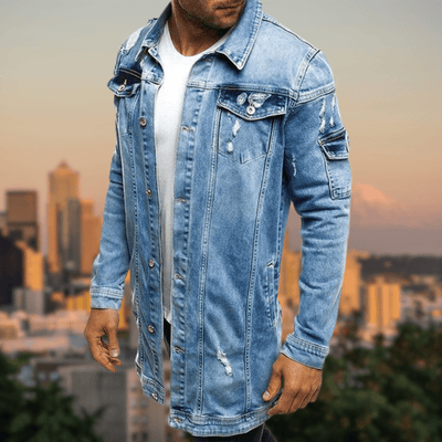 Veste en jean Rebel - Style intemporel - Projet Paris - Idéale pour un look décontracté avec une touche rebelle - Tissu durable et coupe ajustée