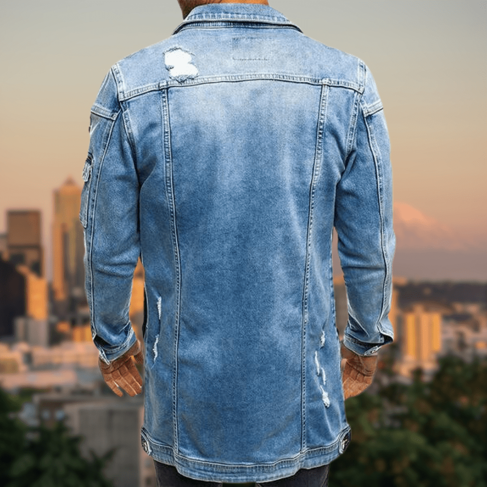 Veste en jean Rebel - Style intemporel - Projet Paris - Idéale pour un look décontracté avec une touche rebelle - Tissu durable et coupe ajustée