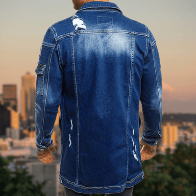 Veste en jean Rebel - Style intemporel - Projet Paris - Idéale pour un look décontracté avec une touche rebelle - Tissu durable et coupe ajustée