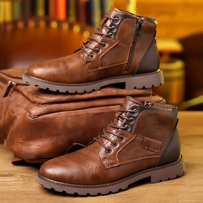 Bottes en cuir - fermeture éclair - Projet Paris - Élégantes et pratiques - Confort durable