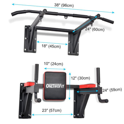 Barre de traction + Station de Dips/Abdos 2en1