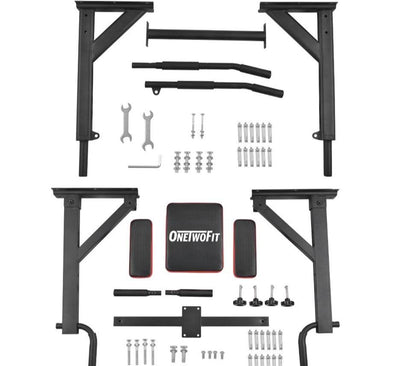 Barre de traction + Station de Dips/Abdos 2en1