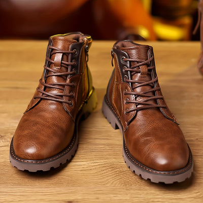 Bottes en cuir - fermeture éclair - Projet Paris - Élégantes et pratiques - Confort durable