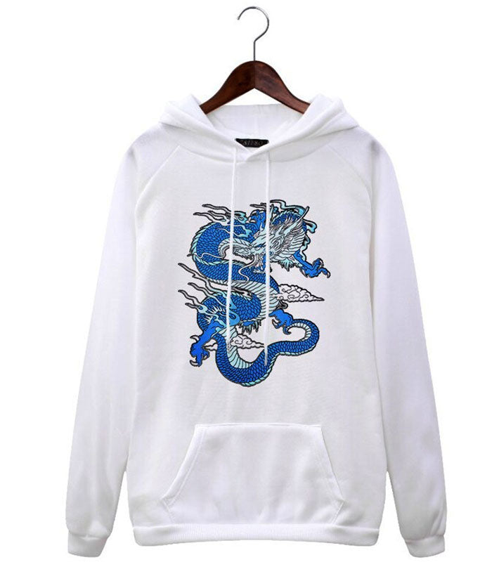 Sweat Dragon<br> Bleu Imprimé