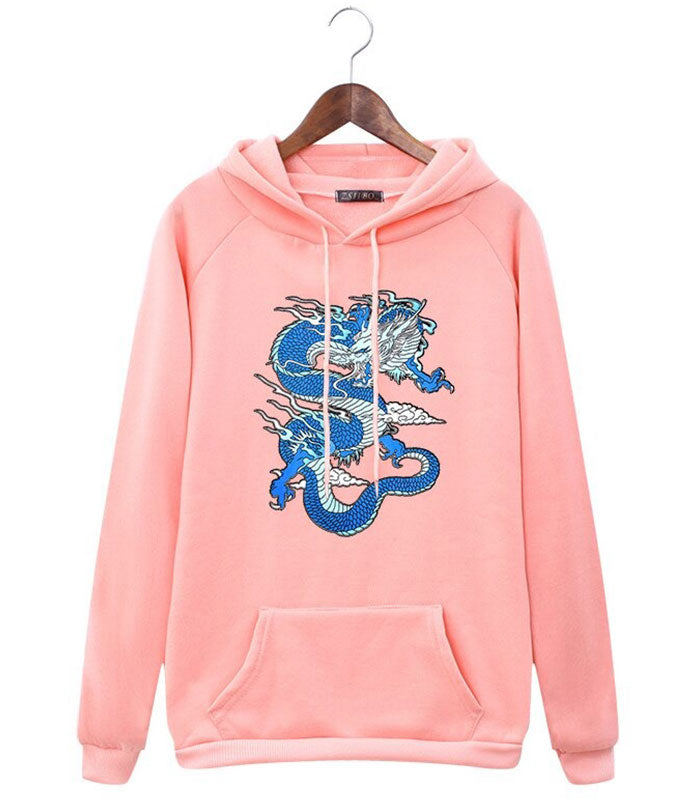 Sweat Dragon<br> Bleu Imprimé