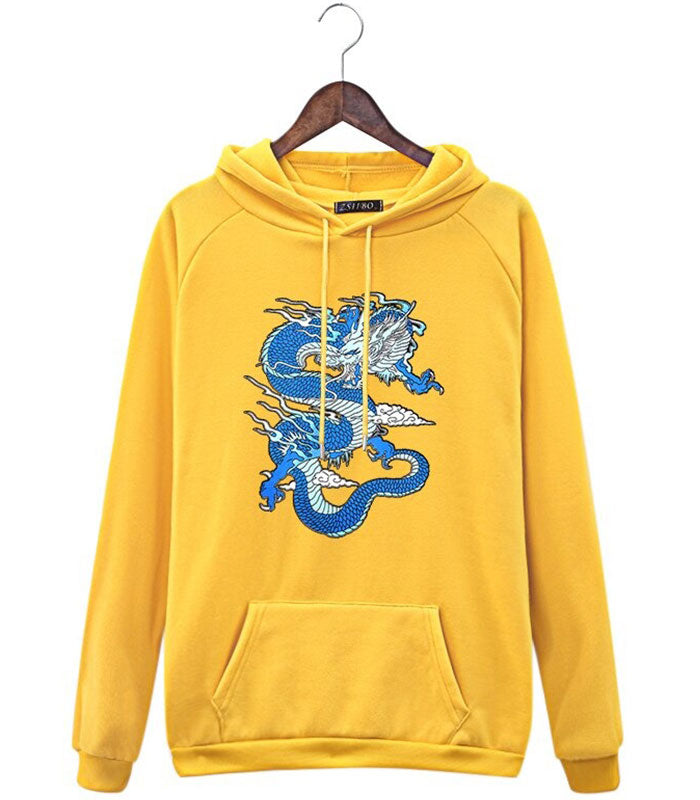 Sweat Dragon<br> Bleu Imprimé