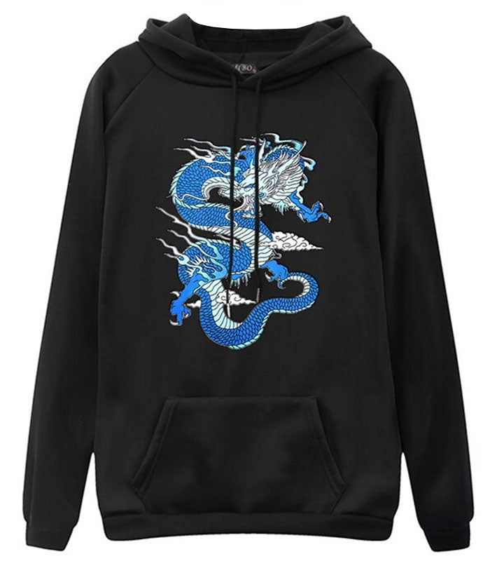 Sweat Dragon<br> Bleu Imprimé