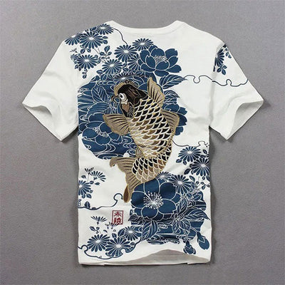 T-Shirt Dragon<br> Carpe Koï Brodé