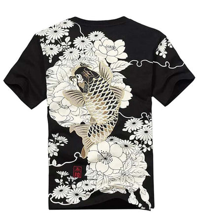 T-Shirt Dragon<br> Carpe Koï Brodé