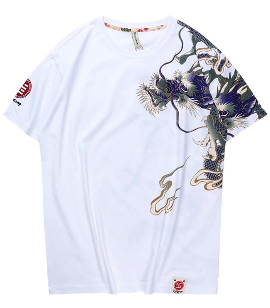 T-Shirt Dragon<br> Blanc