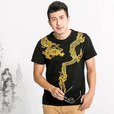 T-Shirt Dragon<br> Chinois Doré