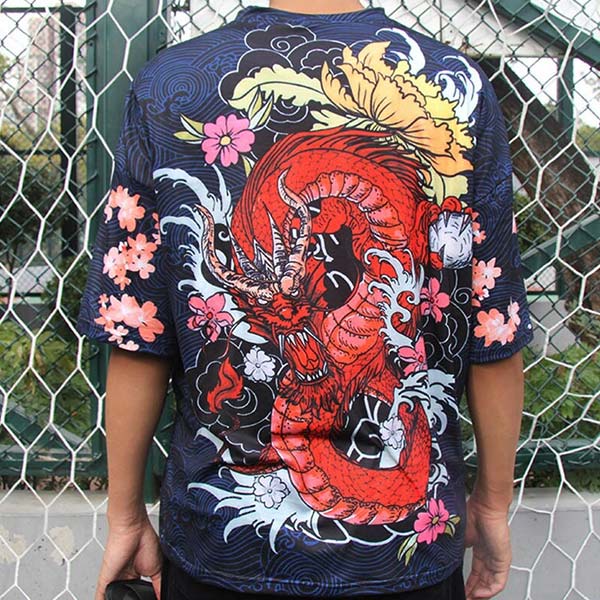 T-Shirt Dragon<br> Chinois Rouge