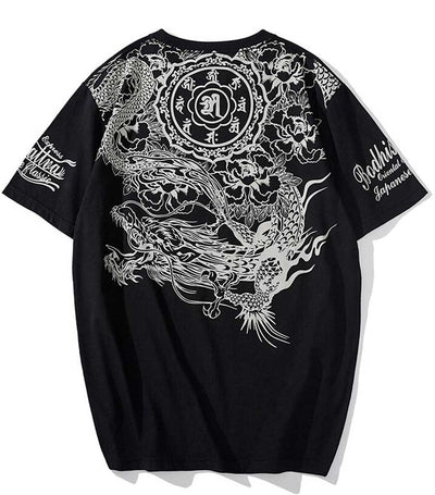 T-Shirt Dragon<br> Fleuri