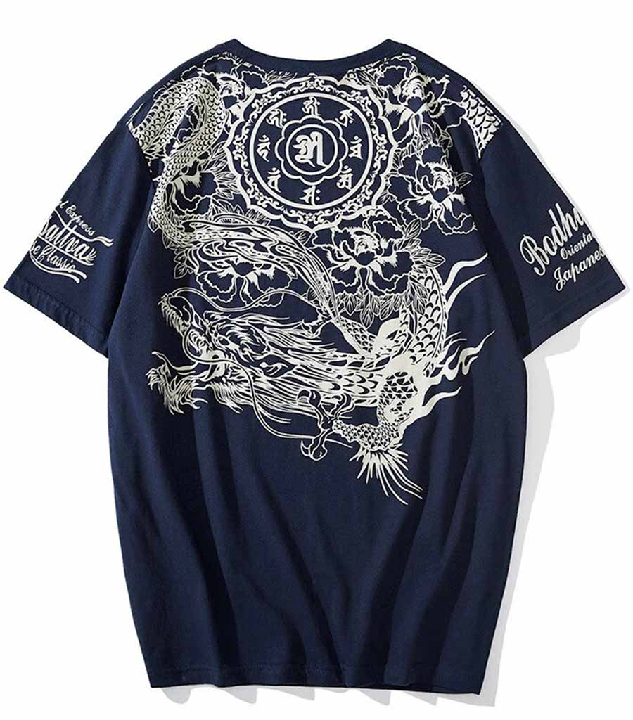 T-Shirt Dragon<br> Fleuri