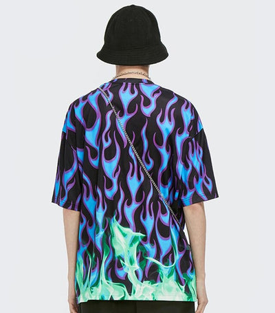 T-Shirt Dragon<br> Flamme Bleue