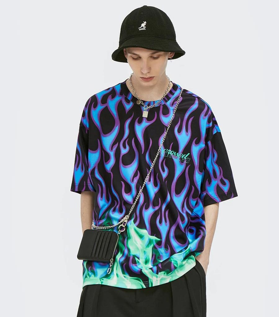 T-Shirt Dragon<br> Flamme Bleue