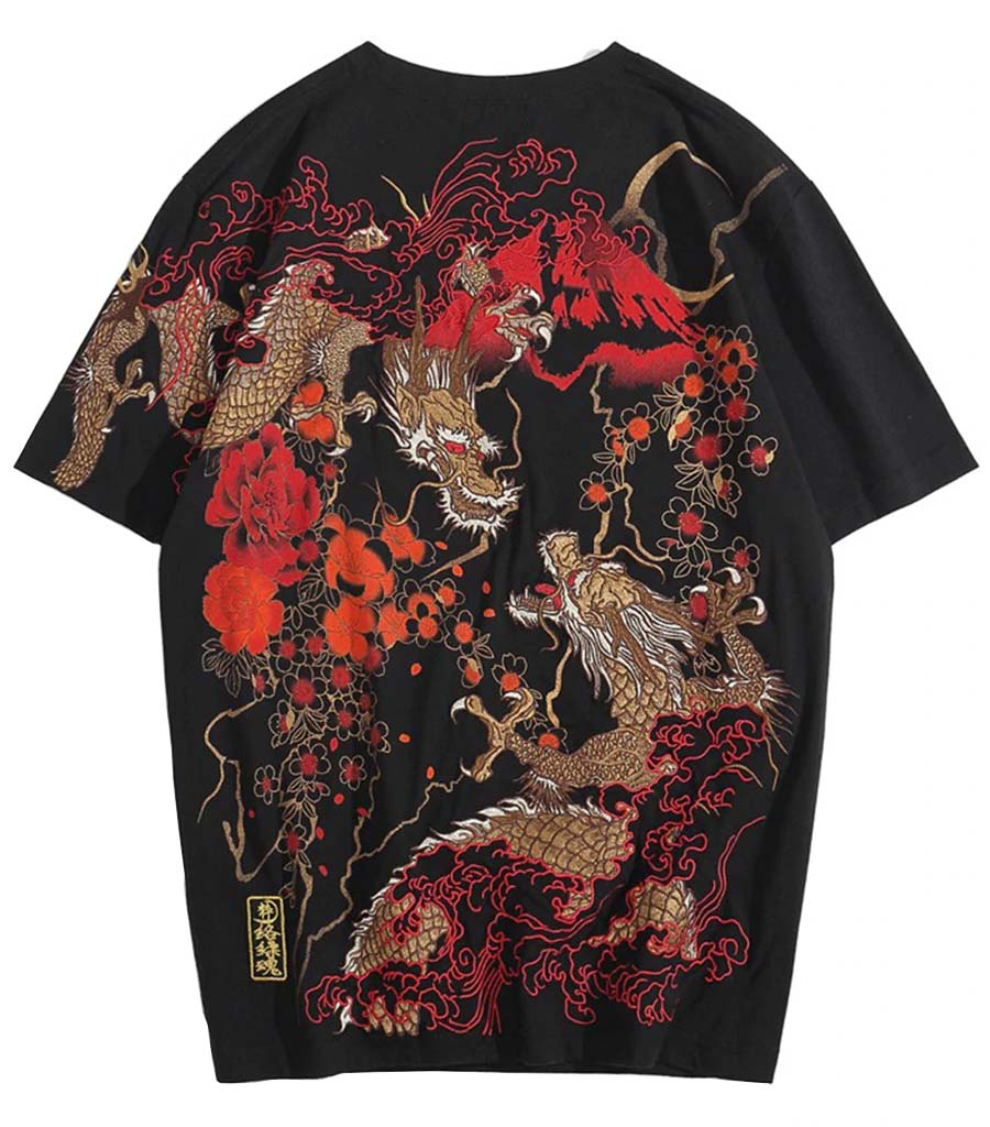 T-Shirt Dragon<br> Mont Fuji