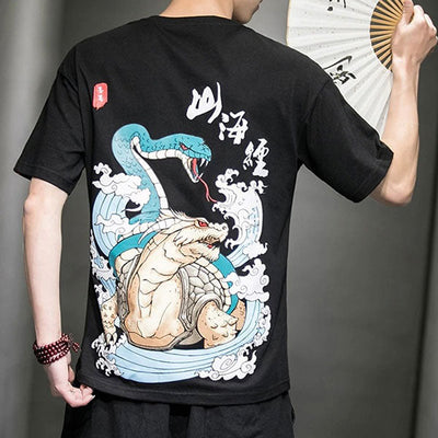 T-Shirt Dragon<br> Tortue Noire