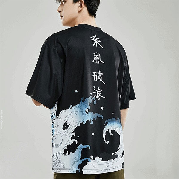 T-Shirt Dragon<br> Vague Japonaise