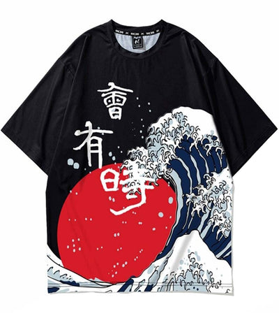 T-Shirt Dragon<br> Vague Japonaise