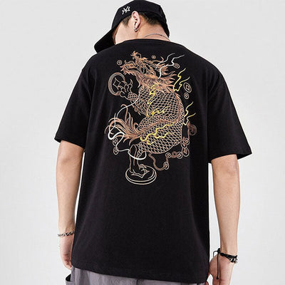 T-Shirt Dragon<br> Broderie Chinoise