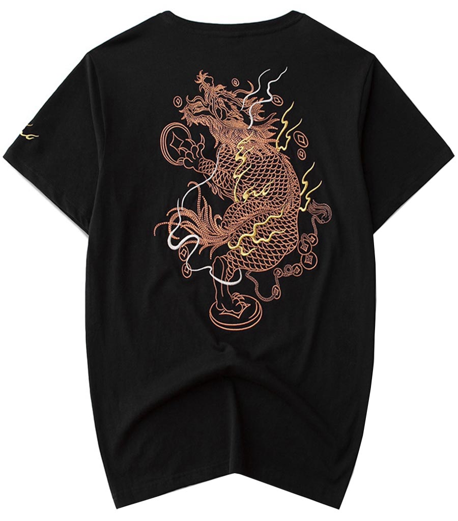 T-Shirt Dragon<br> Broderie Chinoise