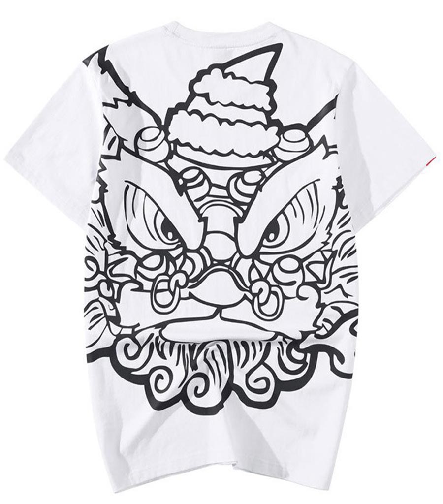 T-Shirt Dragon<br> Lion Imprimé